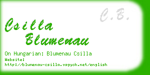 csilla blumenau business card